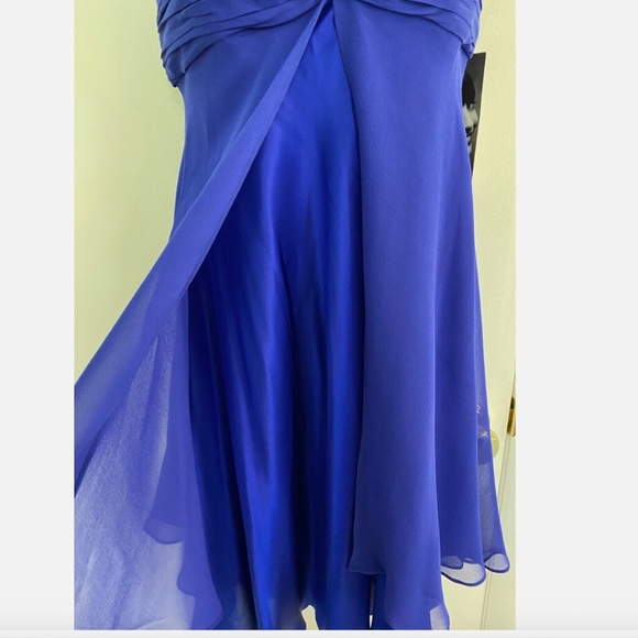 NWT Donna Ricco *Spectacular* Silk Cocktail Prom Party Halter Dress - Picture 6 of 10